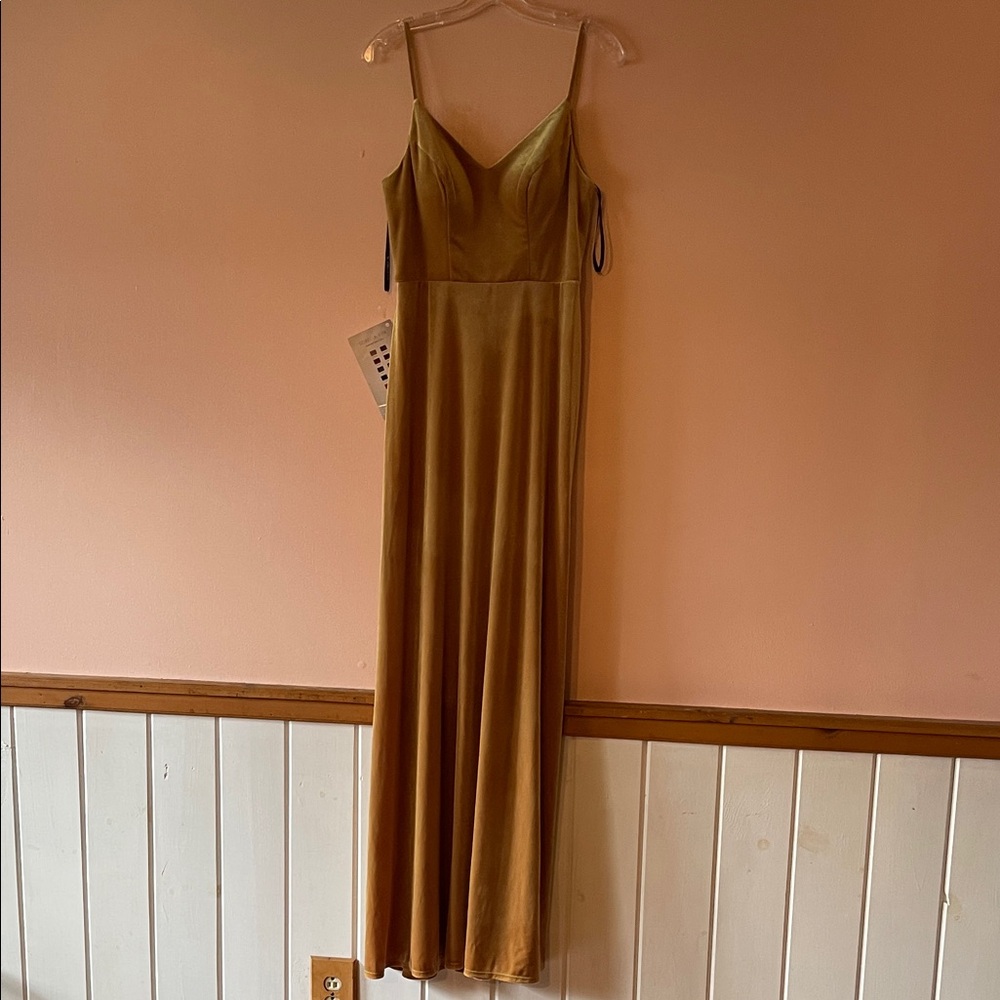 SORELLA VITA Gold Velvet Maxi Dress